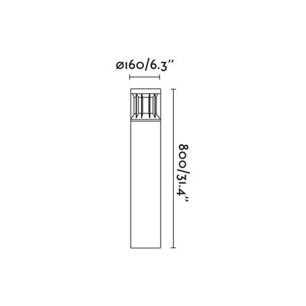 FARO SCREEN sloupková lampa, tmavě šedá, 2700K 360st
