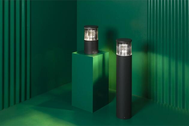 FARO SCREEN sloupková lampa, tmavě šedá, 2700K 360st wide CASAMBI