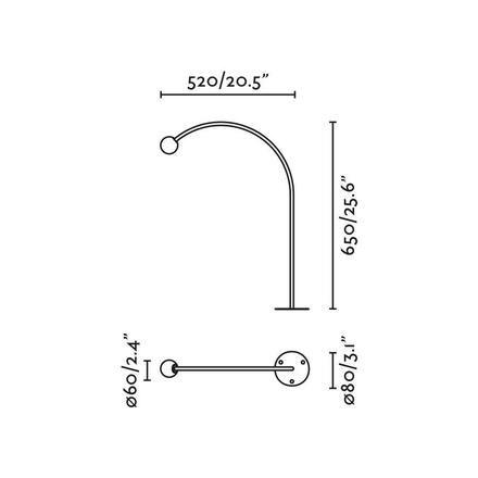 FARO CUCA 650 stojací lampa, černá 24V