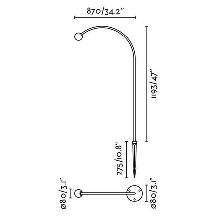 FARO CUCA 1193 lampa se zápichem, černá 24V