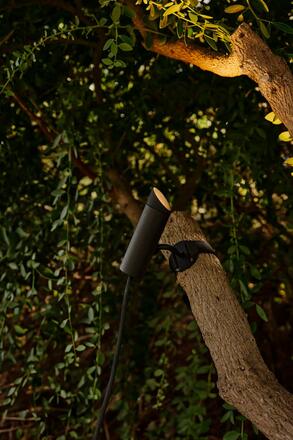 FARO CLAP lampa s držákem na strom, černá 6W 3000K 38st.