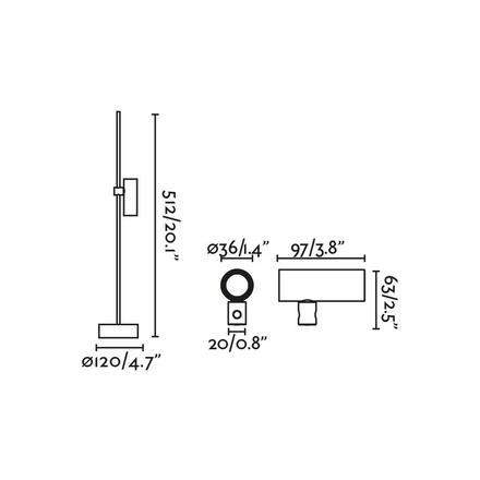 FARO CLAP 512 stojací lampa, černá 6W 3000K 38st.