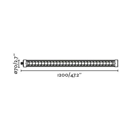 FARO SCUBA LOUVER 1200 stropní svítidlo, černá 36W