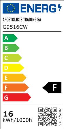 ACA Lighting LED G95 E27 230V 16W 6000K 230st. 1560Lm Ra80 G9516CW