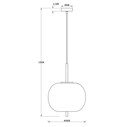 GLOBO BLACKY I 15345H1MM Závěsné svítidlo