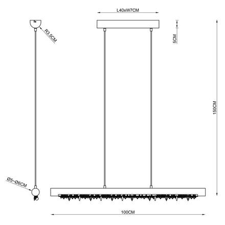 GLOBO FELICITAS 15354-15 Závěsné svítidlo