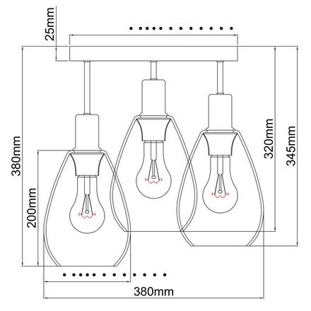 GLOBO FANNI 15563-3D Stropní svítidlo