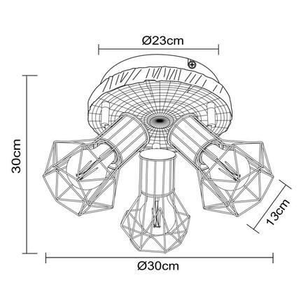 GLOBO PRISKA 54017W-3 Stropní svítidlo