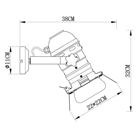 GLOBO EGON 54650-1WB Nástěnné svítidlo