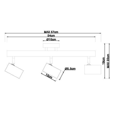 GLOBO HERTI 57913-3 Stropní svítidlo