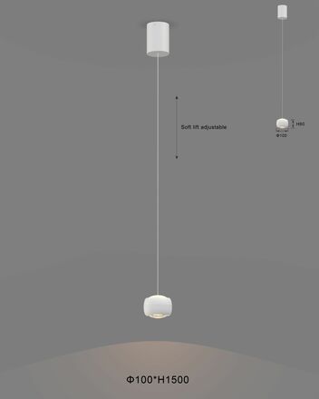 GeeTi Závěsné svítidlo Quiberon 6W 600lm 3000K bílá