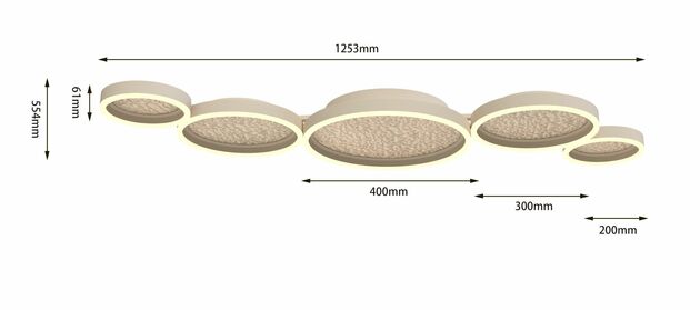 GeeTi Stropní svítidlo Bormes 80W 8000lm 3000K béžová