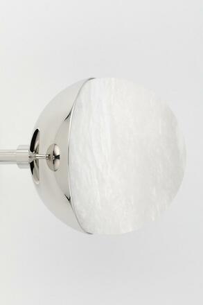 HUDSON VALLEY nástěnné svítidlo SARATOGA ocel/alabastr staromosaz/bílá G9 2x4W 2832-AGB-CE