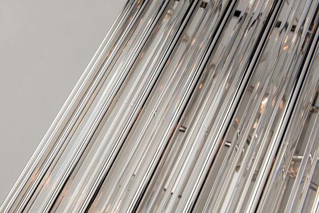 HUDSON VALLEY závěsné svítidlo WALLIS ocel/sklo nikl/čirá E14 6x40W 6310-PN-CE