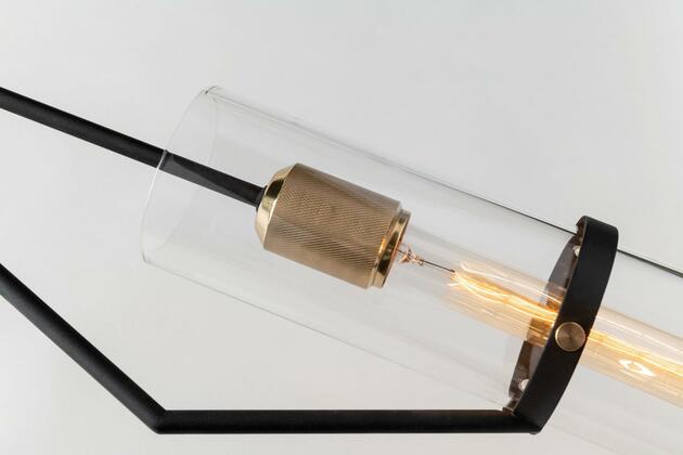 HUDSON VALLEY závěsné svítidlo RAEF kov/mosaz/sklo bronz/mosaz/čirá E27 6x40W F6318-CE