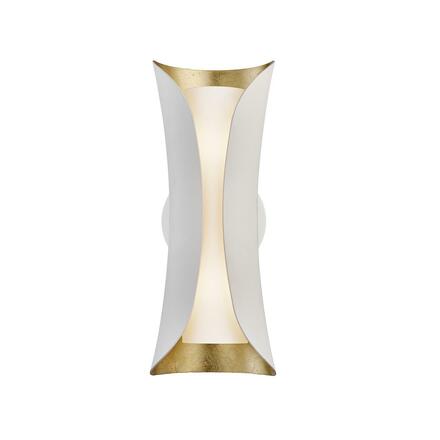 HUDSON VALLEY nástěnné svítidlo JOSIE ocel/sklo zlatá/bílá/opál G9 2x35W H315102-GL/WH-CE