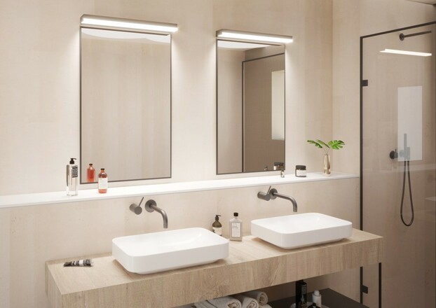 LUCIS nástěnné svítidlo IZAR I 40W LED 3000K akrylátové sklo nerez I1.L1.1200.83M DALI2 DALI
