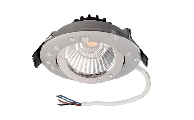 Deko-Light vestavné bodové svítidlo Dione IP44, 7W, RGB+3000 K, světlešedá 565451