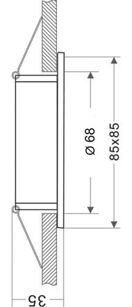 Deko-Light stropní vestavné svítidlo Altair hranaté 12V AC/DC GU5.3 / MR16 1x max. 50,00 W 85 bílá RAL 9003  110018