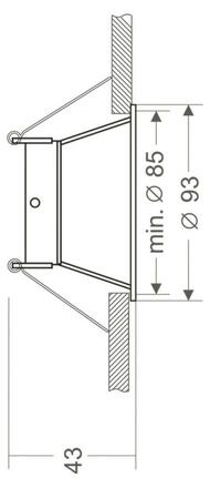 Deko-Light stropní vestavné svítidlo Arktur kulaté 12V AC/DC GU5.3 / MR16 1x max. 50,00 W bílá RAL 9003  110019