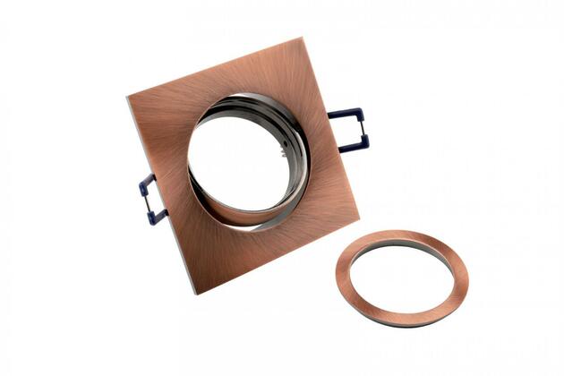 Deko-Light zapuštěné bodové svítidlo - Samsola, hranaté, měď 110044