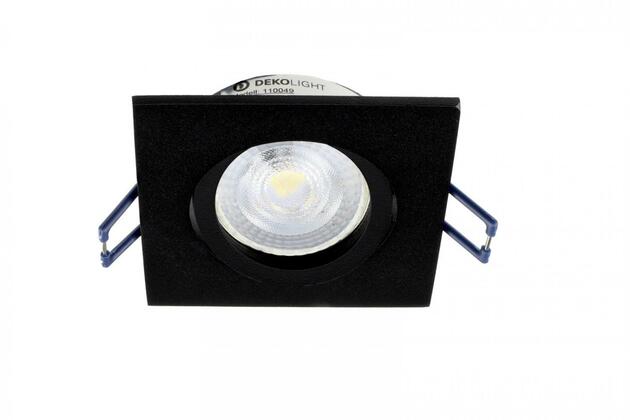 Deko-Light zapuštěné bodové svítidlo - Samsola, hranaté, černá 110049