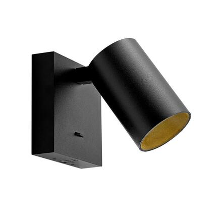 Deko-Light nástěnné přisazené svítidlo - Can Tilt hranaté USB, 1x 7,5 W GU10, černá 341340