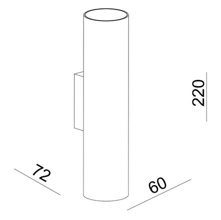 Deko-Light nástěnné přisazené svítidlo - Can IP20 up & down, 2x 7,5 W GU10, bílá 341343