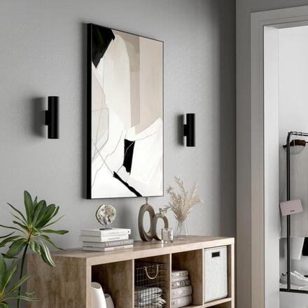 Deko-Light nástěnné přisazené svítidlo - Can IP20 up & down, 2x 7,5 W GU10, černá 341344