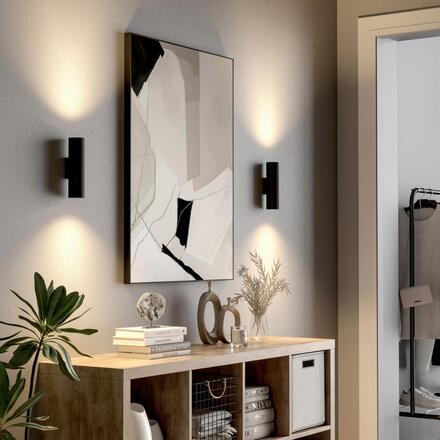 Deko-Light nástěnné přisazené svítidlo - Can IP20 up & down, 2x 7,5 W GU10, černá 341344