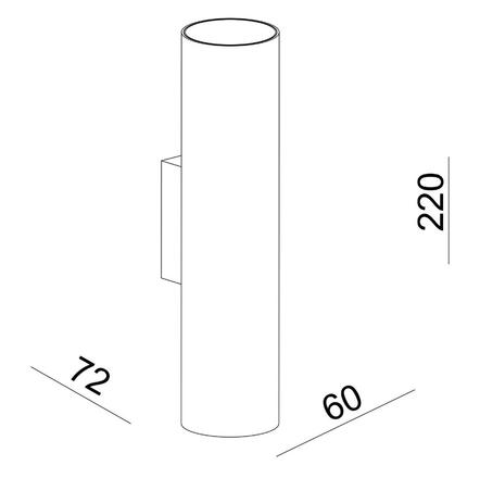 Deko-Light nástěnné přisazené svítidlo - Can IP20 up & down, 2x 7,5 W GU10, černá 341344