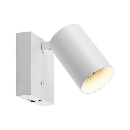 Deko-Light svítidlo na čtení - Can Tilt hranatá základna s USB, 1x 7,5 W GU10, bílá 341347