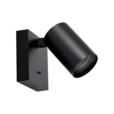 Deko-Light svítidlo na čtení - Can Tilt hranatá základna s USB, 1x 7,5 W GU10, černá 341348