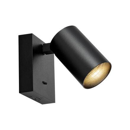 Deko-Light svítidlo na čtení - Can Tilt hranatá základna s USB, 1x 7,5 W GU10, černá 341348