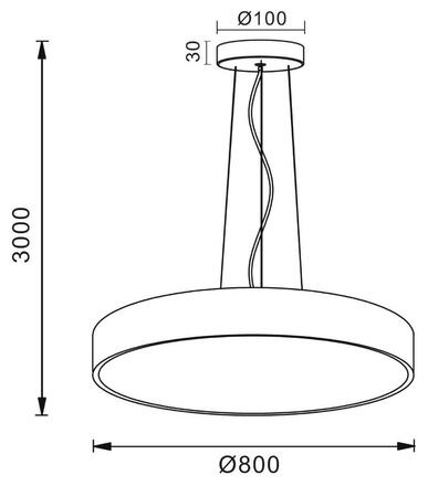 Deko-Light závěsné svítidlo Menkar 800 mm, 92,0 W, 3000/4000 K, kávová 220-240V AC/50-60Hz 92,00 W 3000/4000 K 7800 lm kávová 342212
