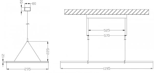 Deko-Light závěsné svítidlo LED Panel čiré, hranaté, 50 W, 3000/4000 K, černá 220-240V AC/50-60Hz 53,00 W 3000 / 4000 K 6100 lm 295 mm tmavě černá RAL 9005 342219