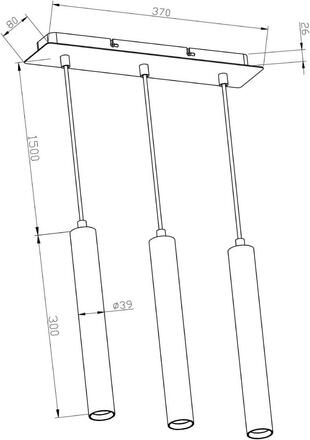 Deko-Light závěsné svítidlo, Slim, 15 W, DIM, 2700 K, 220-240V 1500 lm tmavě černá RAL 9005 342239