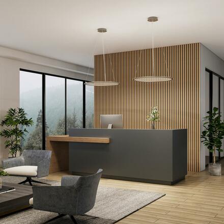 Deko-Light závěsné svítidlo - LED Panel, čiré kulaté, 50 W, DIM, 3000/3500/4000 K, šedá 342253
