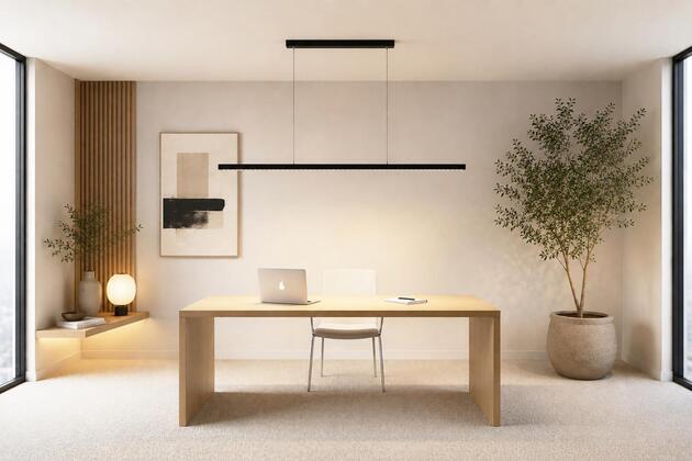 Deko-Light závěsné svítidlo Office Three Standard Up and Down, 56 W, DALI, 4000 K, černá 342260