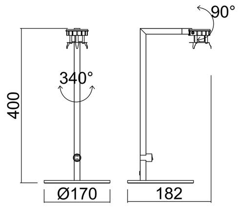 Deko-Light stolní lampa - Can Tilt základna, 1x 7,5 W GU10, bílá 346088