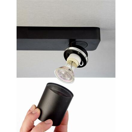 Deko-Light stropní přisazené svítidlo Librae Roa II 220-240V AC/50-60Hz GU10 2x max. 50,00 W tmavě černá RAL 9005 348173