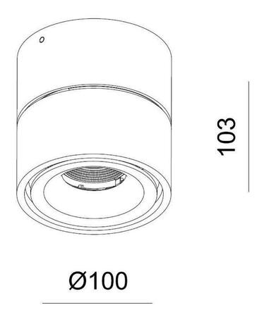 Deko-Light stropní přisazené svítidlo Uni II 220-240V AC/50-60Hz 12,00 W 3000 K 670 lm tmavě černá RAL 9005 348179