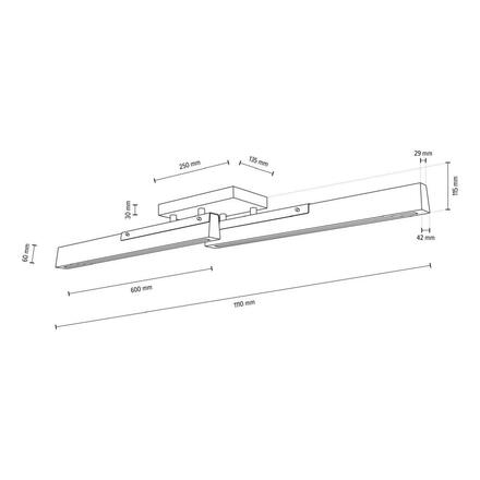 Deko-Light stropní přisazené svítidlo, Madera, 22 W, DIM, 3000 K, přírodní dub, 100-240V 2740 lm 1100 mm hnědá/černá 348212