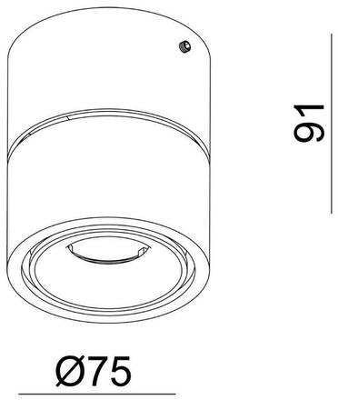 Deko-Light stropní přisazené svítidlo, Uni II Mini, Tilt, 11,3 W, DIM, 2700 K, 220-240V 645 lm 75 mm černá 348234