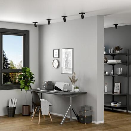 Deko-Light stropní přisazené svítidlo - Can Tilt hranaté, 1x 7,5 W GU10, černá 348246