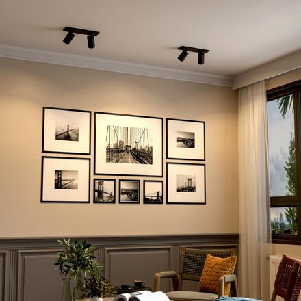 Deko-Light stropní přisazené svítidlo - Can Tilt hranaté, 2x 7,5 W GU10, černá 348248