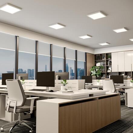 Deko-Light stropní přisazené svítidlo - Pro Office Sano 1225, 34W, DALI, 3000/4000K, bílá 348262