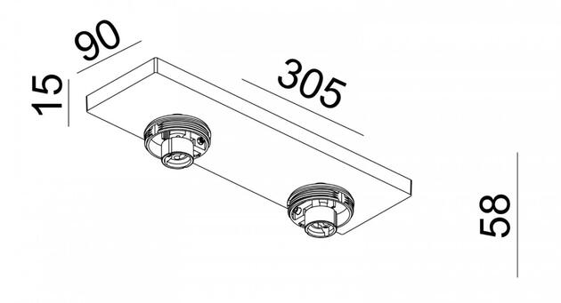 Deko-Light stropní přisazené svítidlo - Can Tilt hranatá základna, 2x 7,5 W GU10, bílá 348266