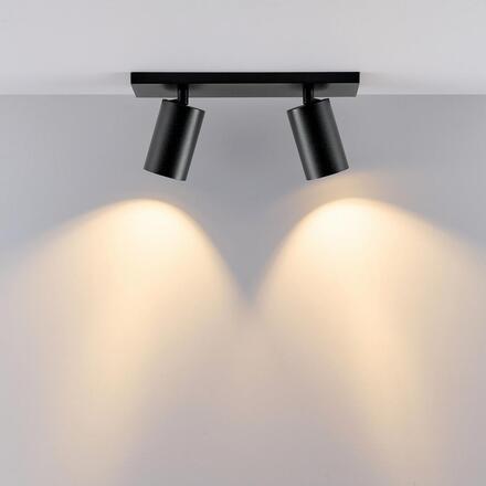 Deko-Light stropní přisazené svítidlo - Can Tilt hranatá základna, 2x 7,5 W GU10, černá 348267