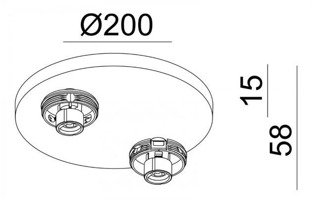 Deko-Light stropní přisazené svítidlo - Can Tilt kulaté základna, 2x 7,5 W GU10, bílá 348272